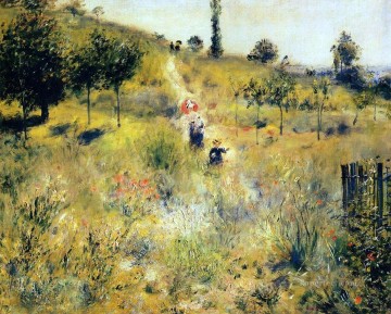  Pierre Obras - Camino a través del paisaje de hierba alta Pierre Auguste Renoir